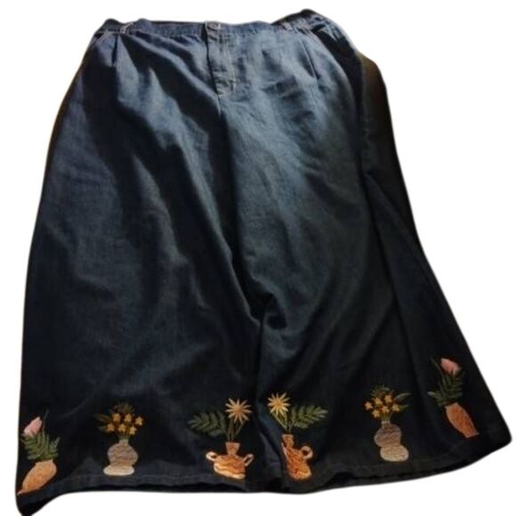 Princess Highway Black Orange Embellished Midi Jeans - Picture 1 of 4
